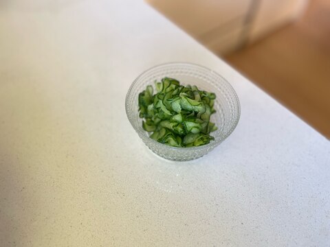 我が家の定番\きゅうりの酢の物/